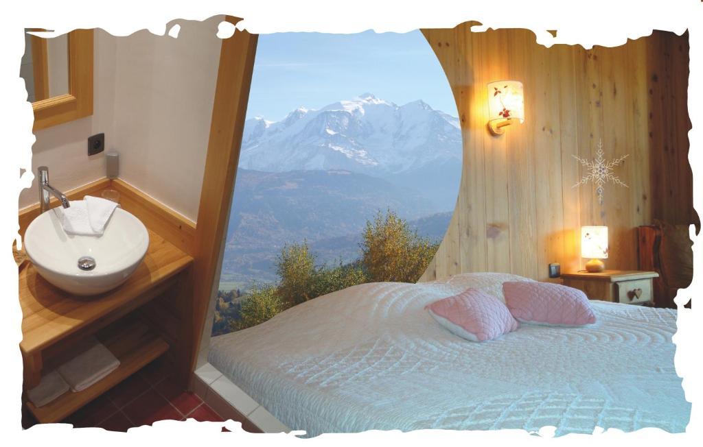 La Joubarbe Au Balcon Du Mont-Blanc Villa Sallanches Szoba fotó
